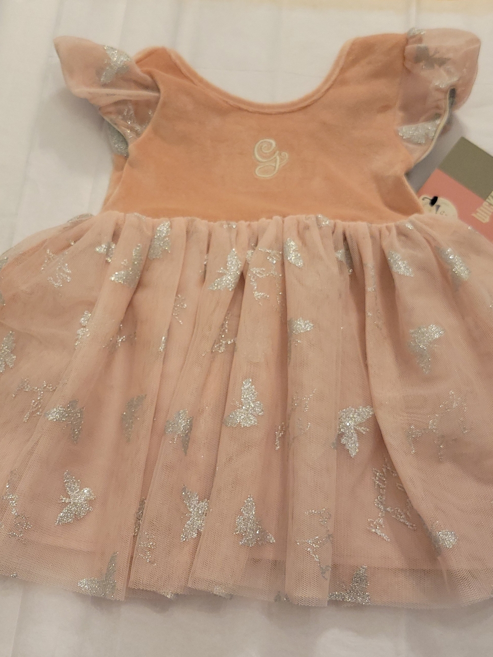 Glenda Wicked Pink Sparkle Butterfly Tulle Dress
